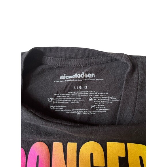 Spongebob Movie T-shirt Kids Sponge Out of Water Florida Black Size Large - Picture 3 of 5